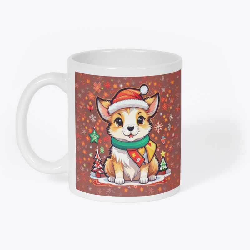 Santa’s Little Helper Dog Christmas Mug