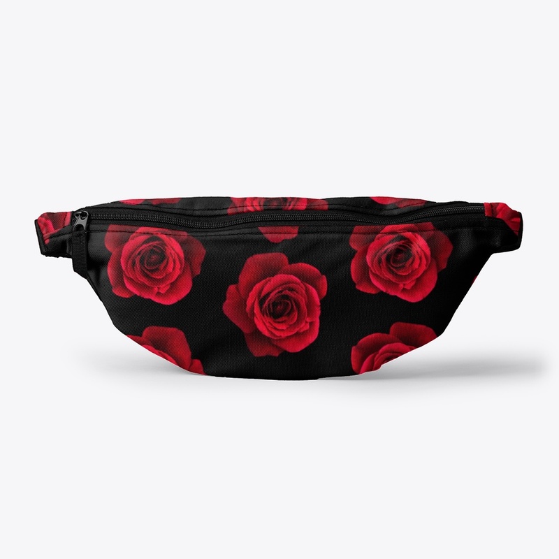 Red Rose on a black background