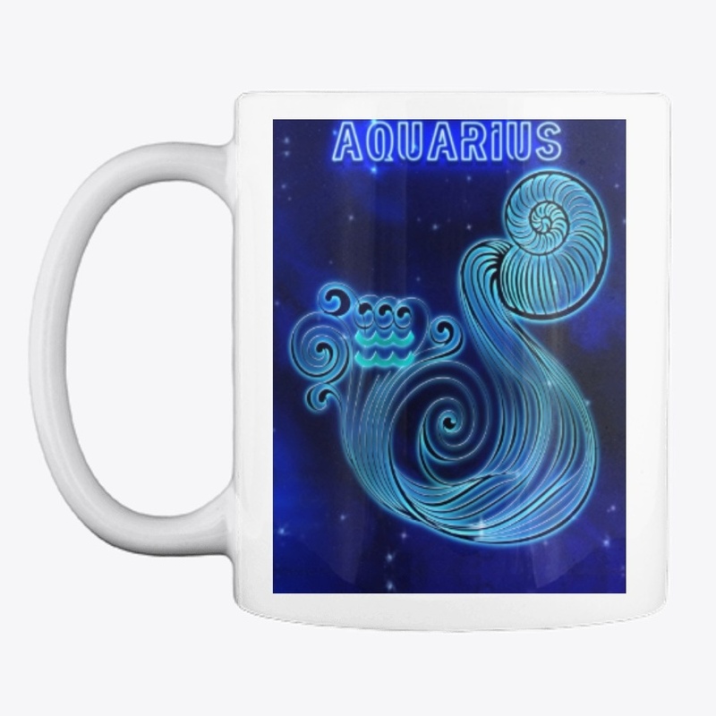 Aquarius Zodiac Sign Mug.