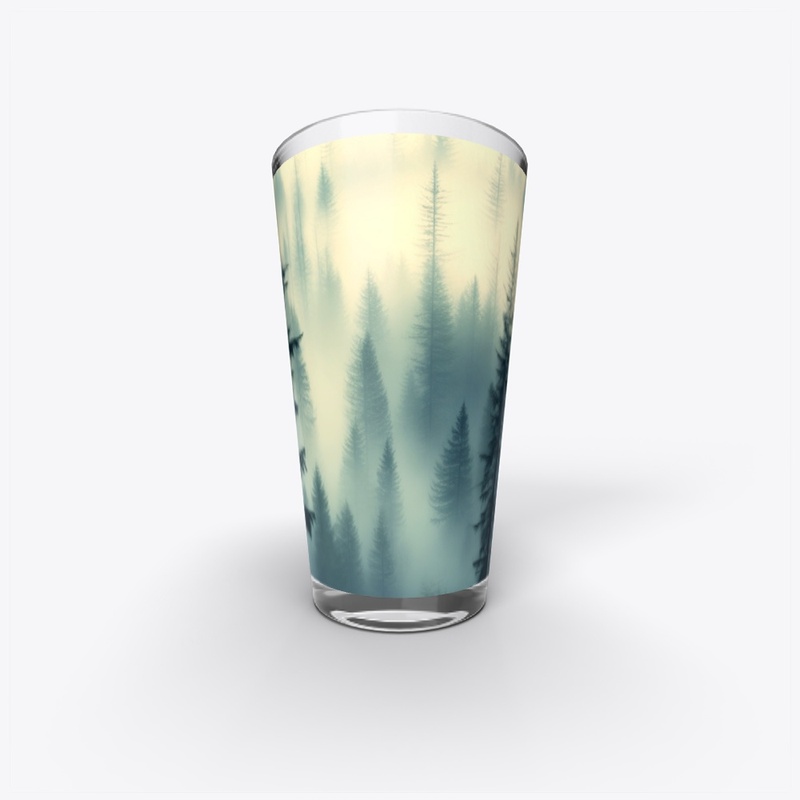 Beautiful luxurious foggy woods pattern