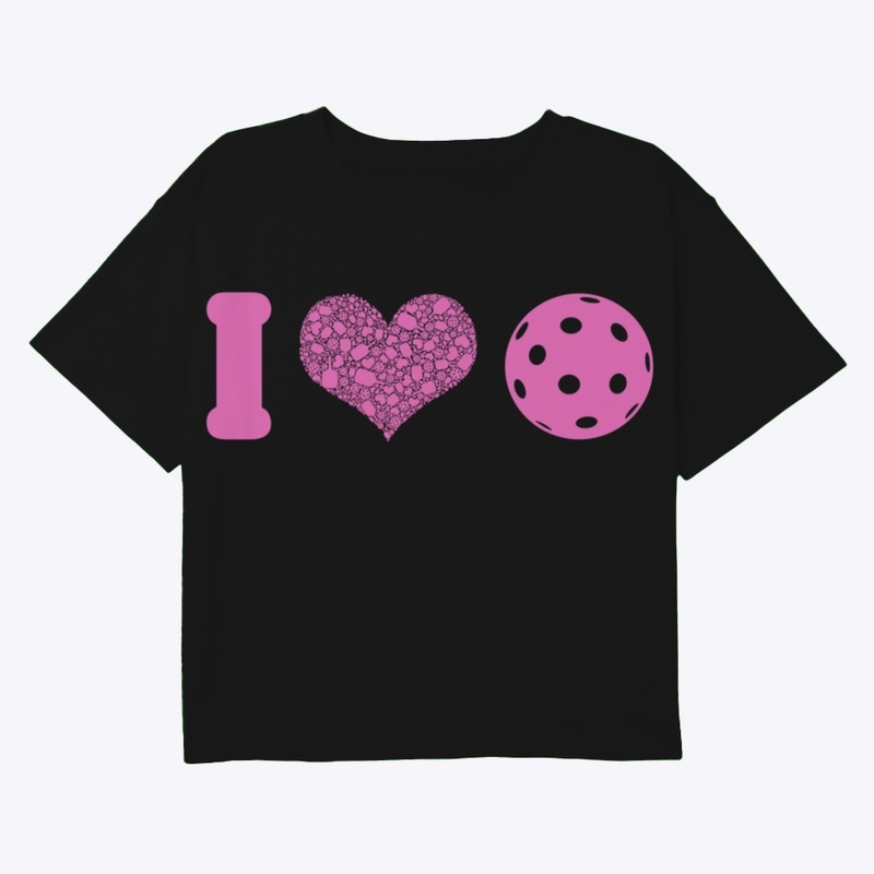I heart pickleball pink