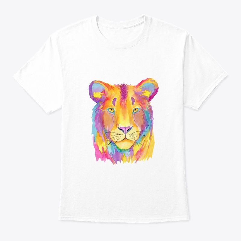 Beautiful front and back lions art 