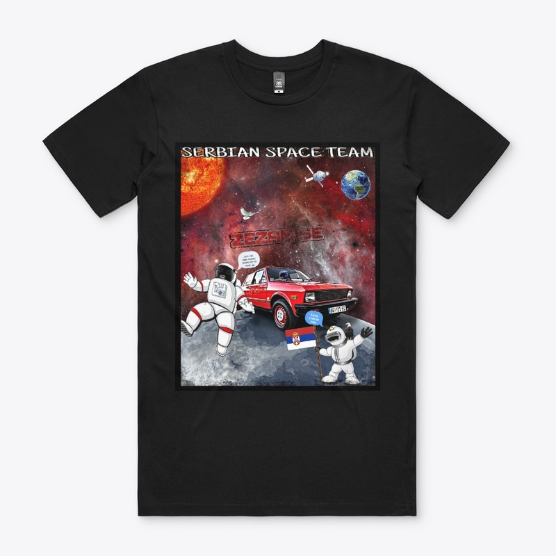 Serbian space team on the moon 