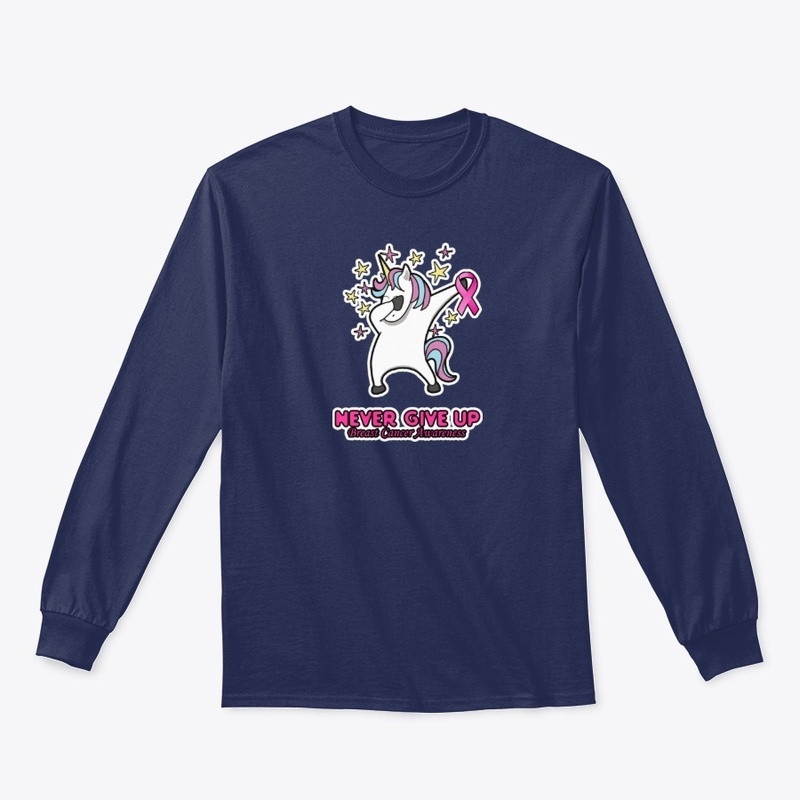 Unicorn Hope Pink Ribbon Never Give Up