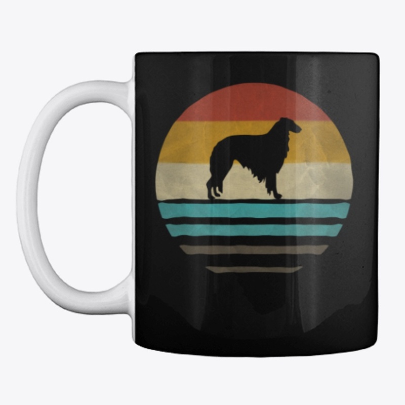 Vintage Borzoi Dog Gift 70s Silhouette