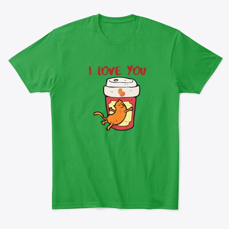 I Love Coffee Cat