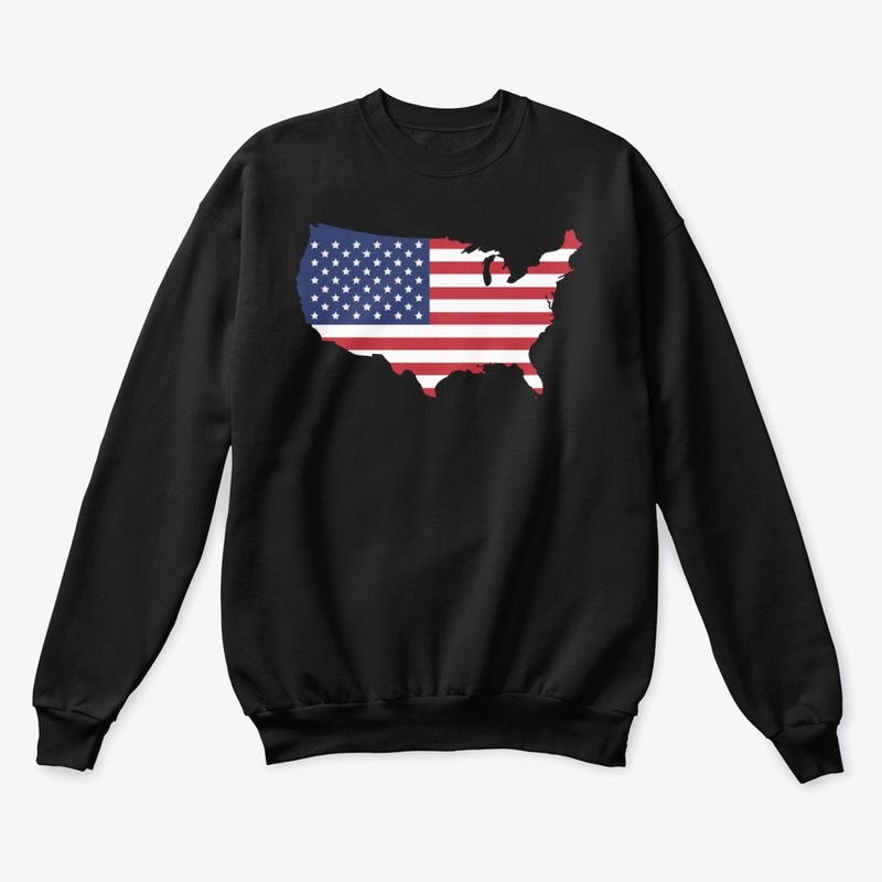USA Flag in Map