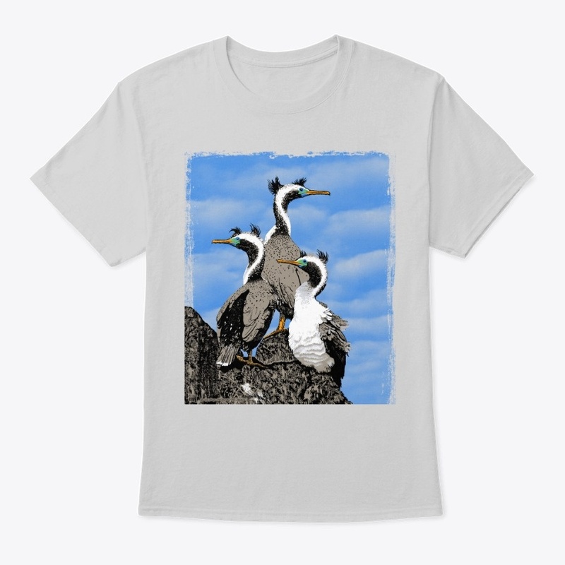 Spotted shags woodblock