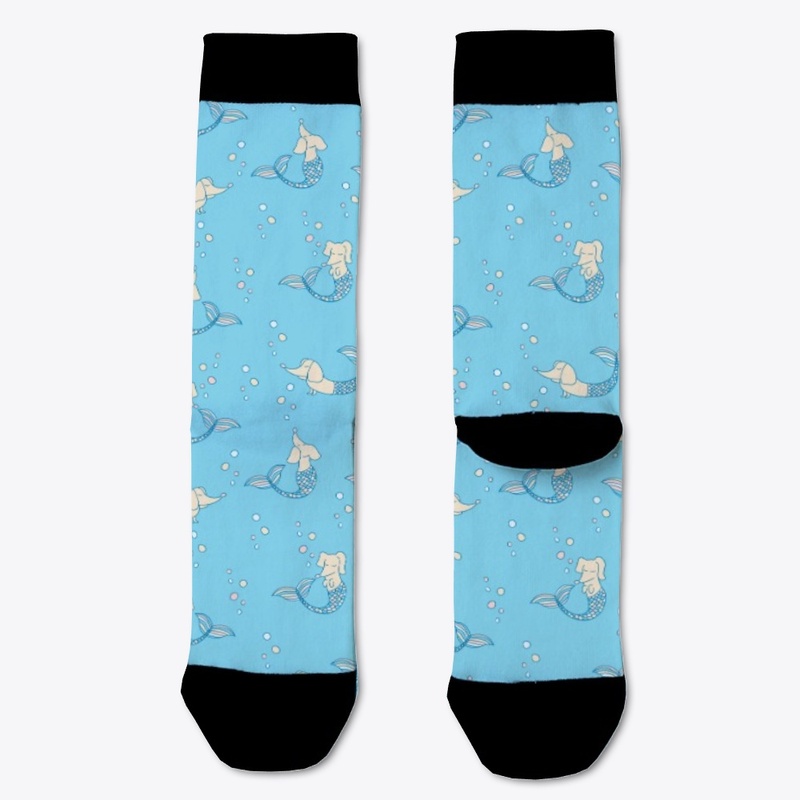 Mermaid Dachshund Socks