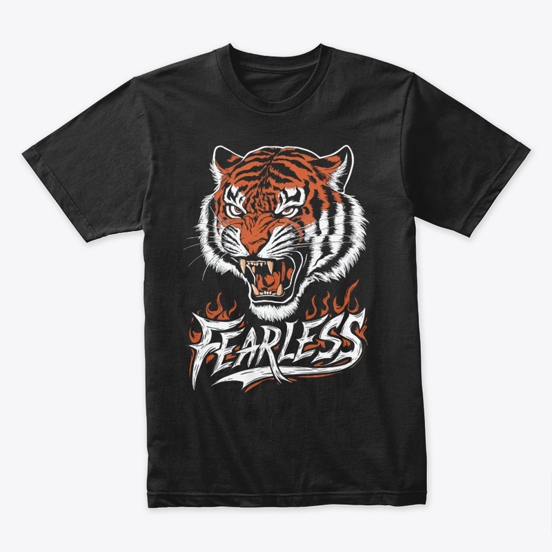 Fearless Angry Tiger Face T-Shirt 