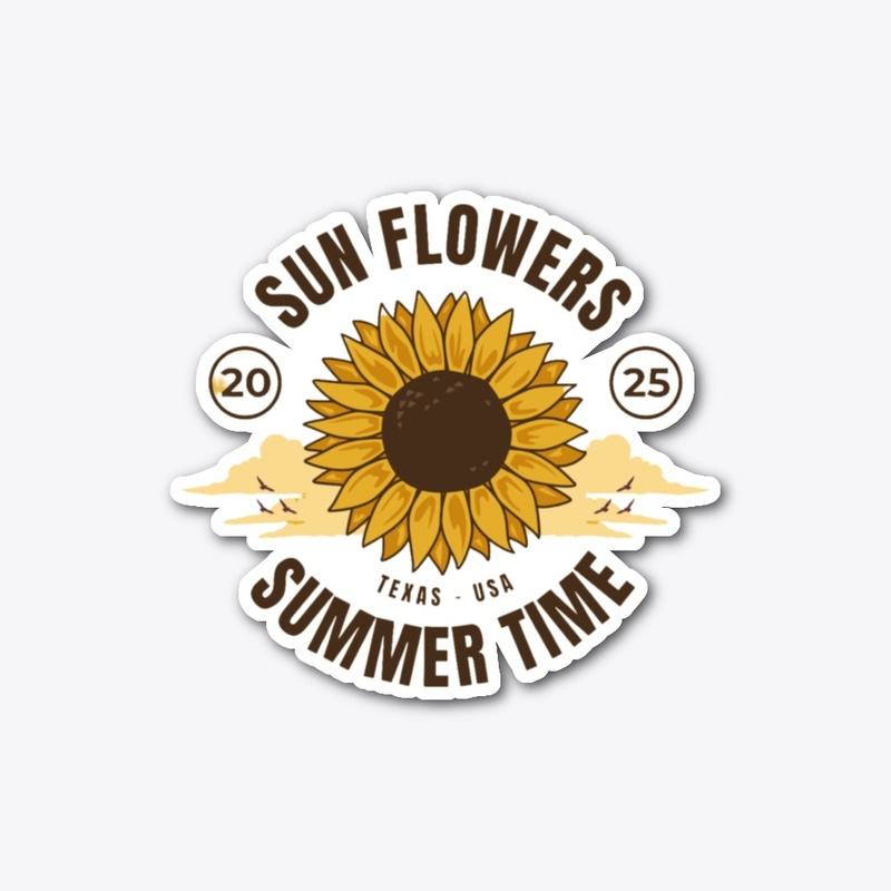 Sunflower Summer Time Texas USA T-Shirt