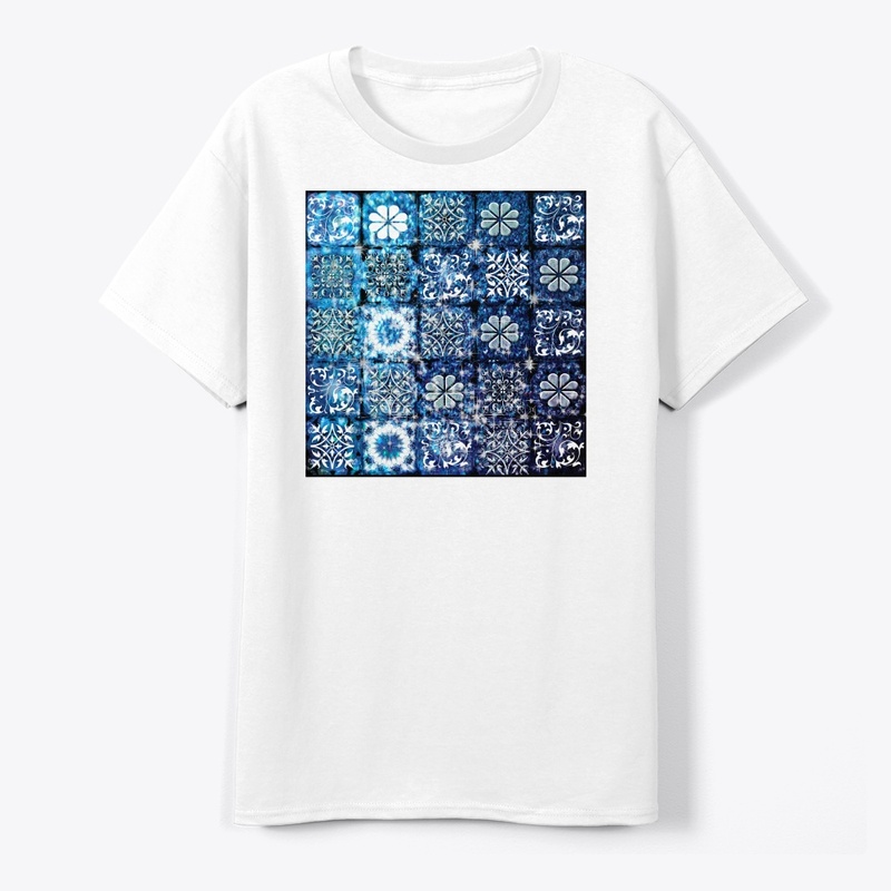 Blue Ice Crystals Motif