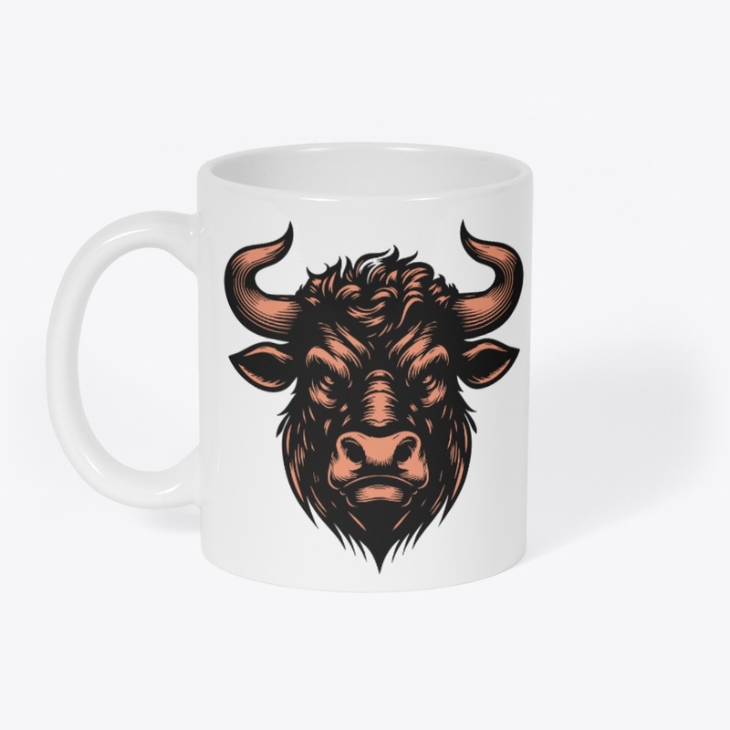 Majestic Angry Cow Head