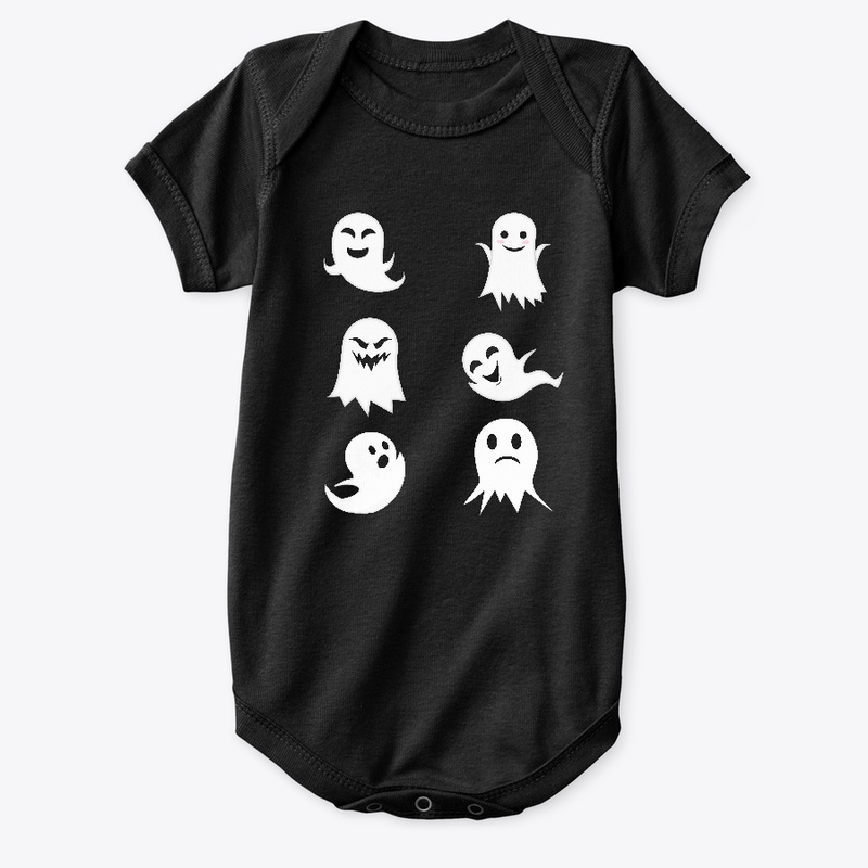 Ghost Boo Emoji T-Shirt Halloween 