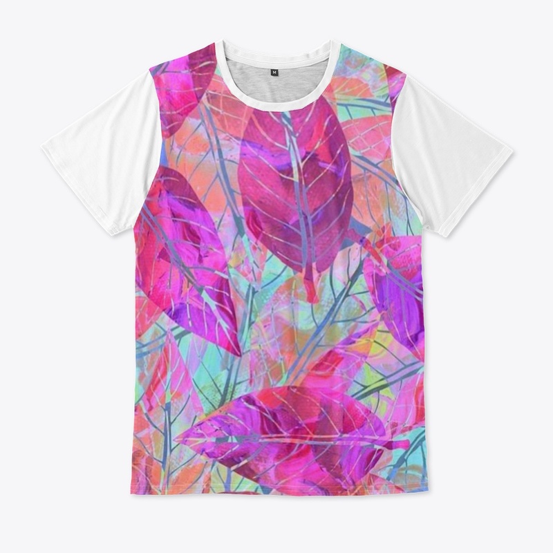 Vibrant Leaf Burst Tee.