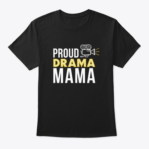 Camera Reel Spotlight Drama Mama Theater Black T-Shirt Front