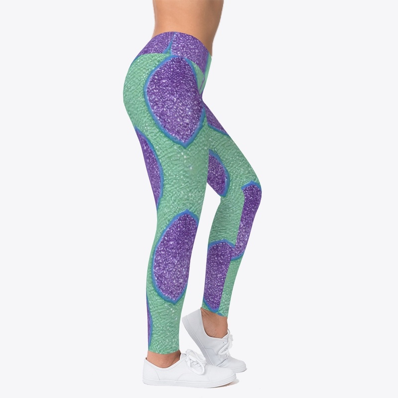 Sparkly Green and Purple Circle Design