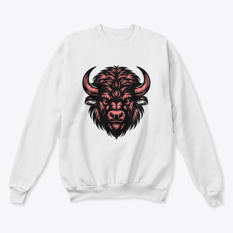 Powerful Bison Head Design