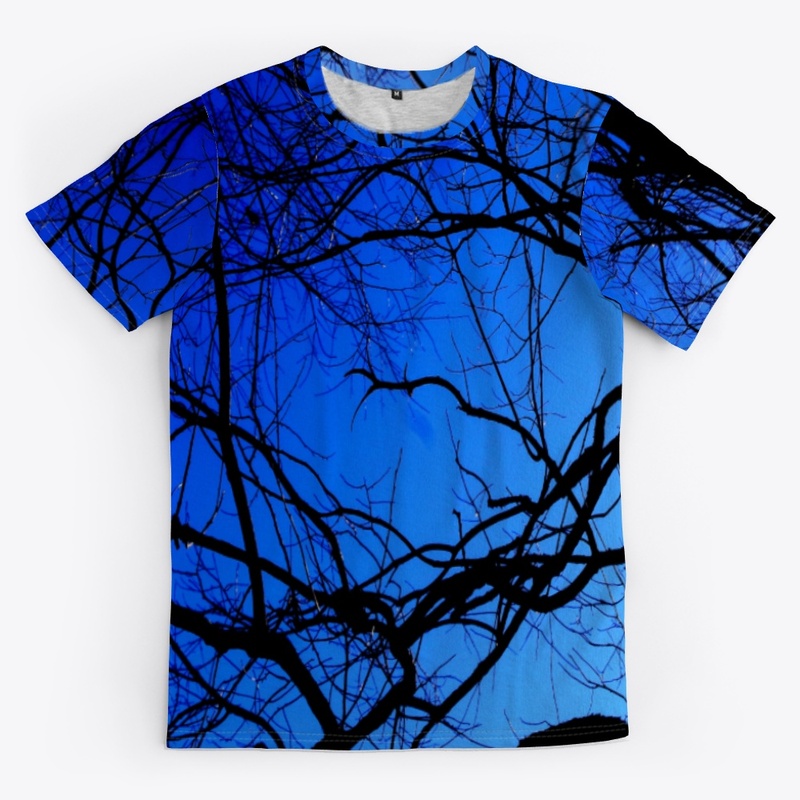 black tree blue sky 