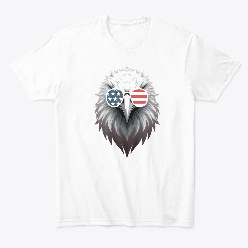 Eagle Art with American Flag Sunglasses