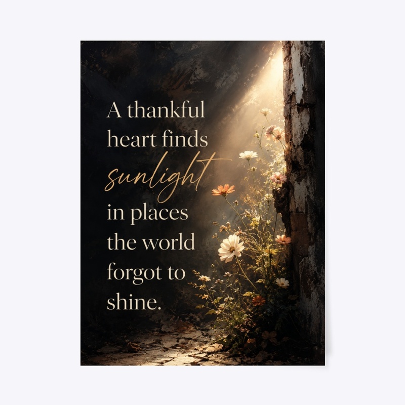 Sunlight Gratitude Wall Art