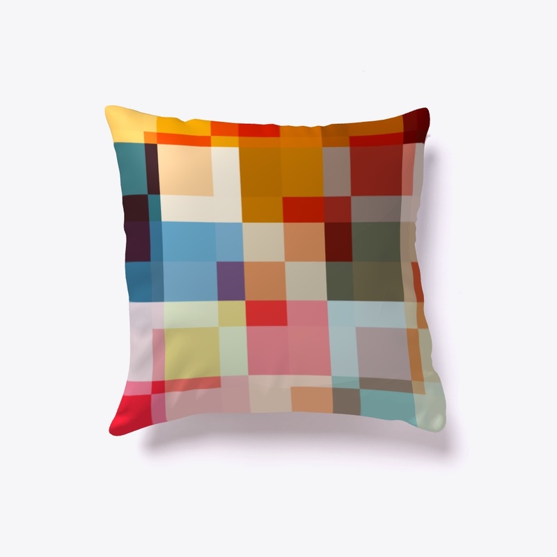 Abstract Pixel Patchwork Pattern Art