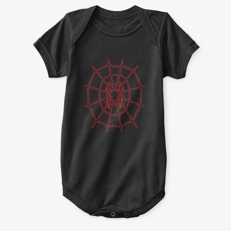 Spider Web Red Minimalist Graphic