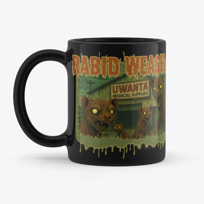 RABID WEASELS BLACK COFFEE MUG