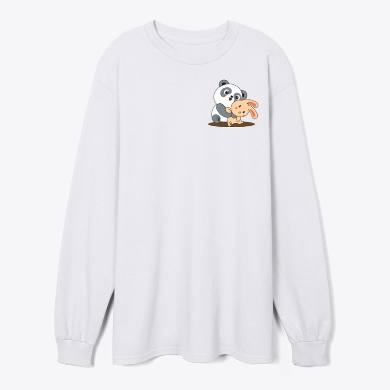 "Cute Panda Hugging Bunny T-Shirt 