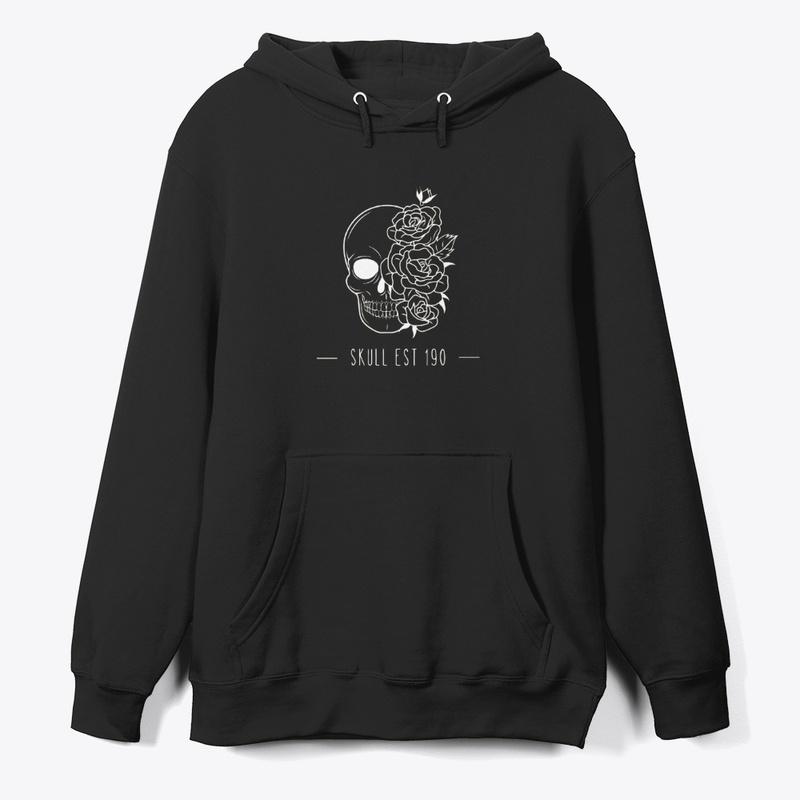 Black and white Modern Skull Hoodie