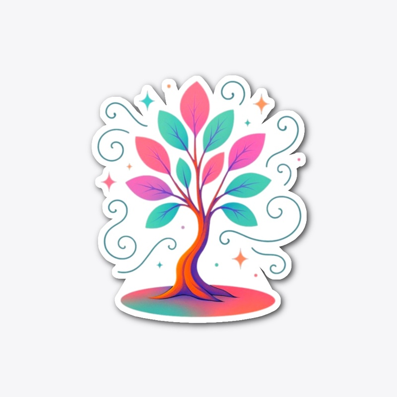 Mystical Colorful Tree of Life–Vibrant 