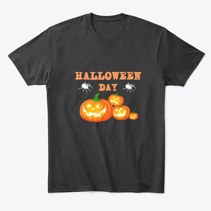 Vintage Pumpkin Scene Halloween Day 