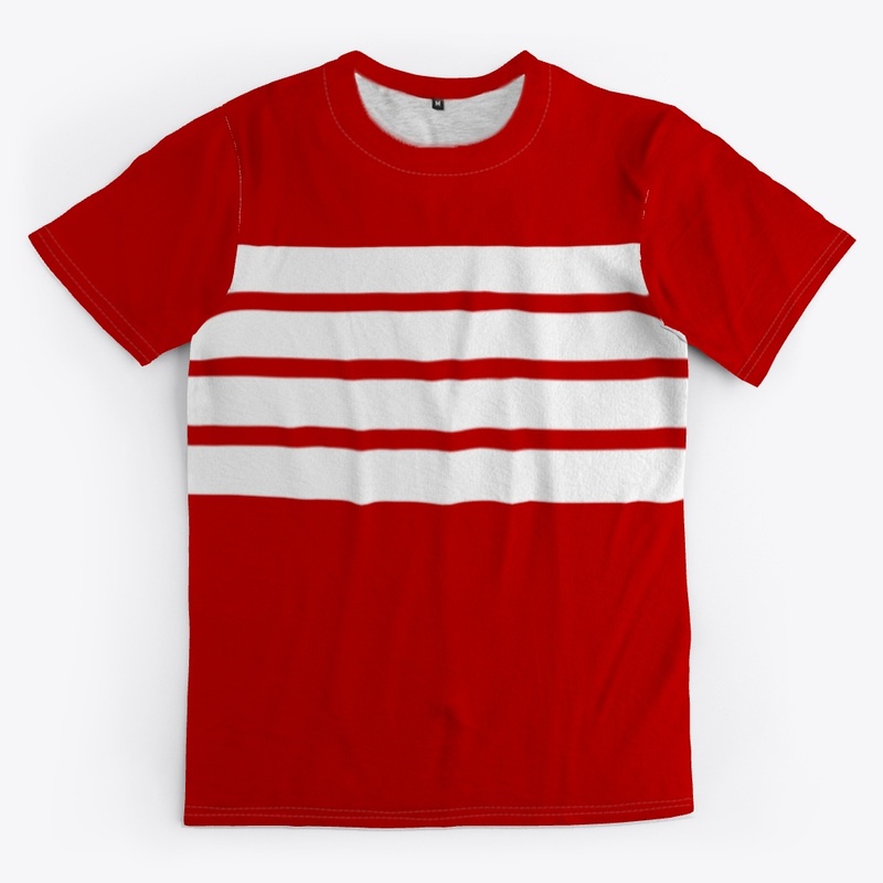 Classic White Stripes On Red