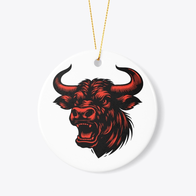 Powerful Cow Head Art