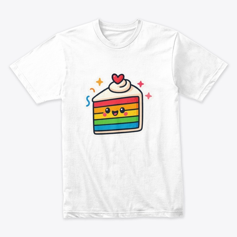 Happy Rainbow Cake Slice