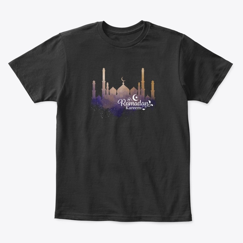 Ramadan Kareem Watercolor Mosque Art