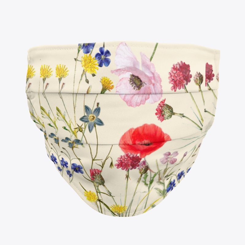 Floral Pattern Washable Reusable Mask