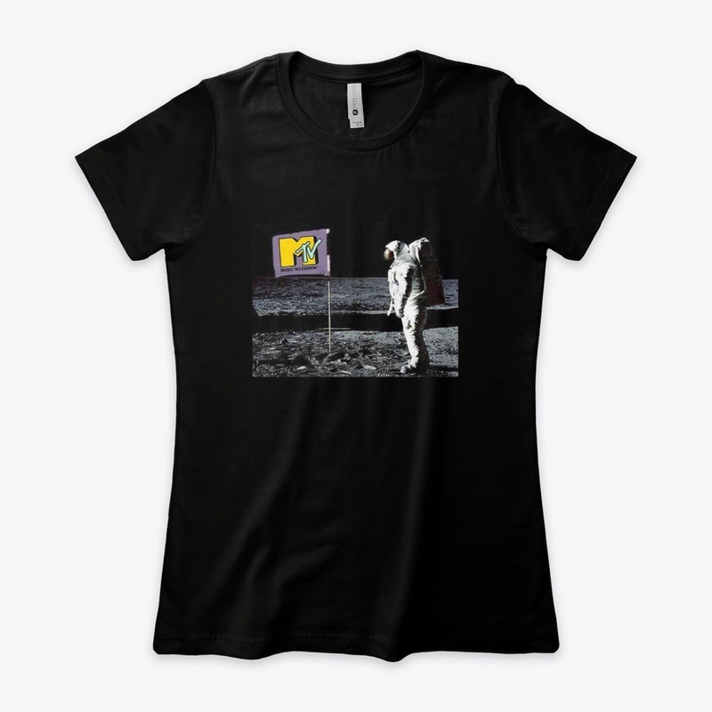 Music Flag On Moon 