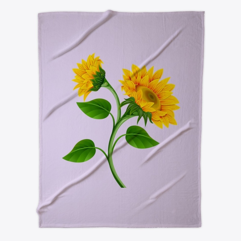 Sunflower with leaves