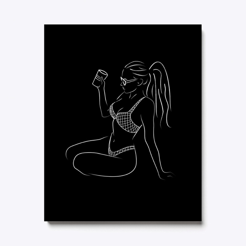 Beach Party Symphony - White Print