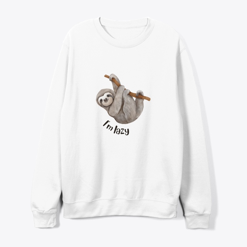 I AM LASY t shirt design 