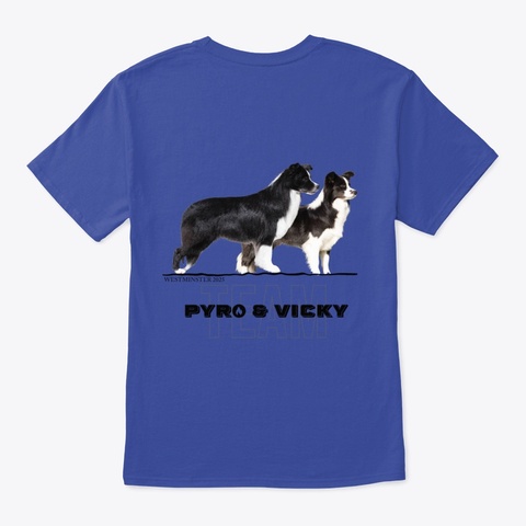 Pyro &Amp; Vicky Westminster 2025  Deep Royal T-Shirt Back