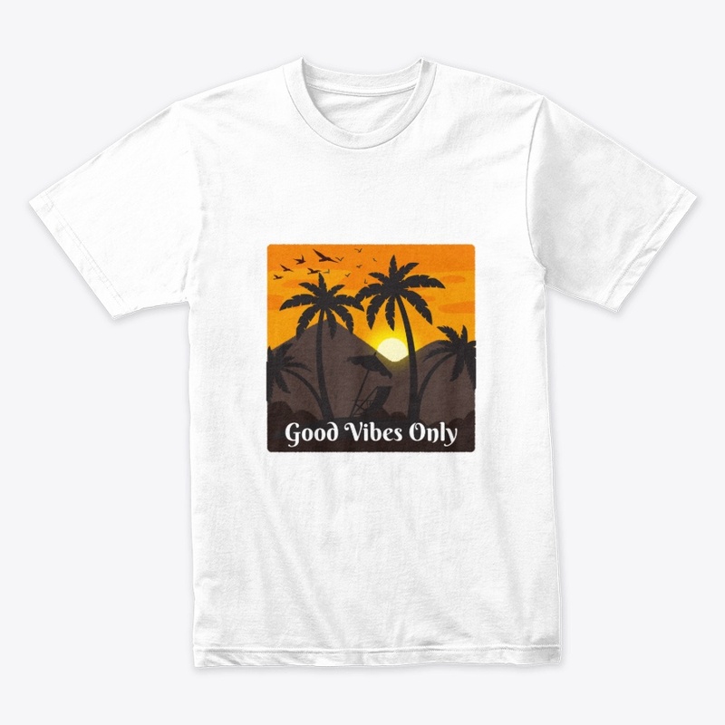 Good Vibes Only Tropical Sunset
