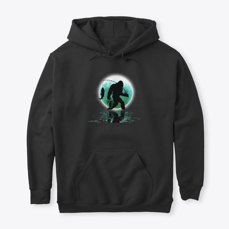 Bigfoot Sasquatch Yeti Fishing 