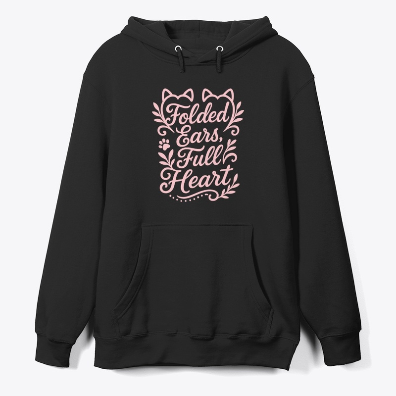 Folded Ears, Full Heart Scottish Cat Tee