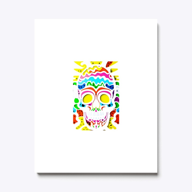 Skull blood horror  by romero brito