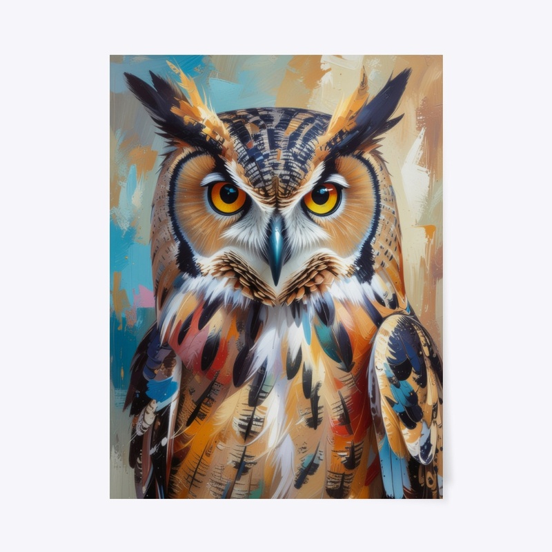 Majestic Owl Wildlife Wall Art Poster