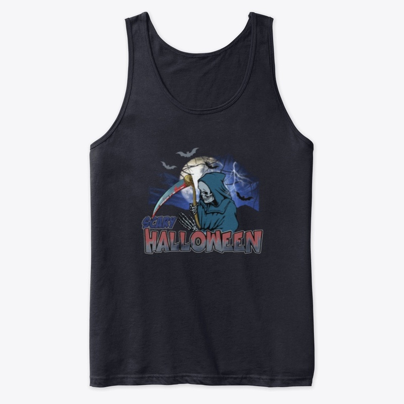 Evil Skeleton In Scary Dark Halloween