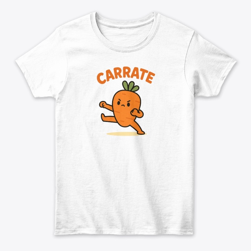Cute Cartoon Carrot Karate Character