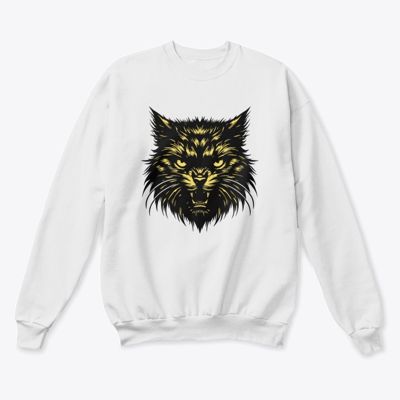 Angry Cat Head Design